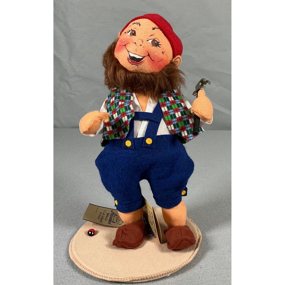 Annalee Workshop Gnome Doll 7369 Hammer Vintage Christmas‎ Figure